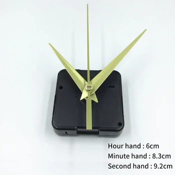 Sencillo DIY Manos de Oro de Cuarzo Reloj de Pared Mecanismo de Movimiento de Pieza de Repuesto Kit de Mecanismo de Reloj de Piezas de Reloj de Pared de la Decoración del Hogar