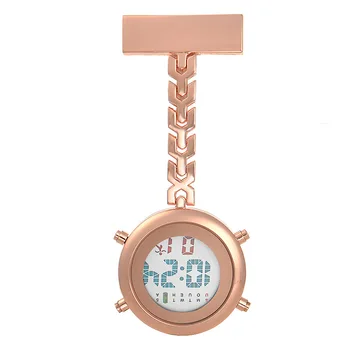 Portátiles de Metal Enfermeras Digital de Reloj de Enfermera Reloj Broche Fob Médico Electrónica Reloj con Clip de Seguridad de Regalo de Alta Calidad 