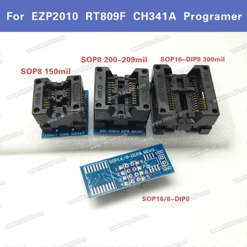 4PCS SOP16 a DIP8 Adaptador Amplia 300mil SOP8 Socket IC Programador Adaptador Adecuado para EZP2010 EZP2013 RT809F CH341A Programador