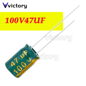 20PCS 100V47UF 8*12 mm 10 X 13MM igmopnrq condensador electrolítico de Aluminio de alta frecuentes de baja impedancia 8x12mm