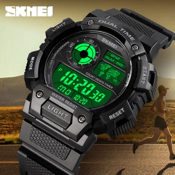 SKMEI Militar de Deportes Impermeable Reloj Para los Hombres LED Digital Camouglage Reloj de cuenta atrás Alarma de la Moda Masculina del Reloj Reloj Hombre