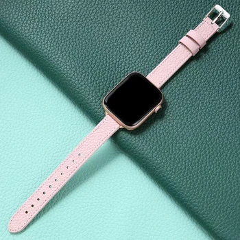 Para el apple watch de 40 mm, de 44 mm 41 mm 45 mm de la banda de delgado de cuero de la correa para el iwatch se ultra 49mm de la serie 8 7 6 5 4 3 38 mm 42 mm de mujeres de la banda
