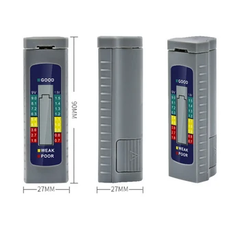 Digital Probador de la Batería Pantalla LCD de 1.5-9v pila de Botón Capacidad de la Batería Comprobación del Detector de la Capacitancia de la Herramienta de Diagnóstico de Potencia Tester