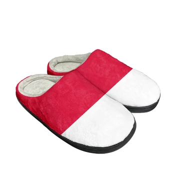 Bandera Polaca Casa De Algodón Personalizadas Zapatillas Para Hombre Sandalias De Mujer De Polonia Felpa Dormitorio Casual Mantener Caliente Zapatos Térmica Zapatilla
