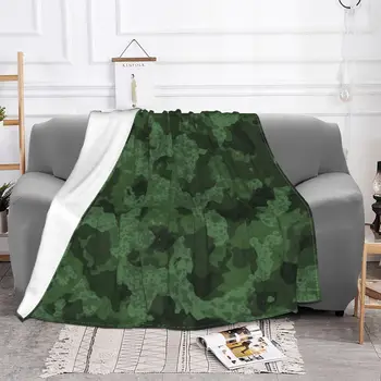 Salvaje de Camuflaje En Verde Manta de Lana de Invierno Militar Multi-función Suave de las Frazadas de la Cama del Dormitorio Colcha