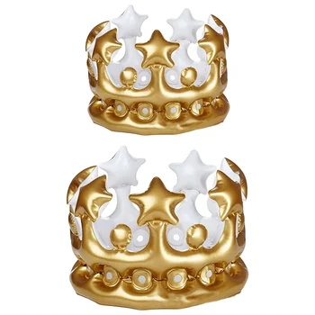 2pcs de los Niños Sombreros de Fiesta Royal Coronas de Rey Niño Rey de Disfraces de la Fiesta de Cumpleaños Sombrero de Fiesta de Cumpleaños de Sombreros Para niñas