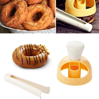 Artículos de cocina Creativa DIY Molde de donuts de Decoración de Torta de Herramientas de Plástico Postres Pan Cortador Fabricante de Suministros para Hornear utensilios de Cocina