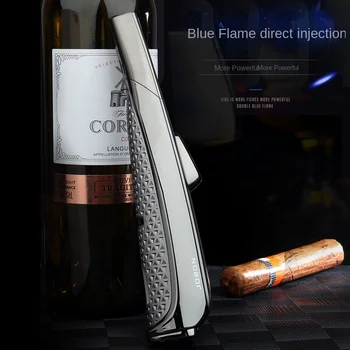 JOBON Único Jet Antorcha Encendedor de Llama Azul de Gas Butano Cigarro a prueba de viento Encendedor de Cocina Accesorios de Cigarro Fumar Herramienta