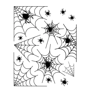 Halloween tela de araña en la Pared de la etiqueta Engomada Negra Calcomanía Adorno de Decoración para la Fiesta de la Decoración de Regalo