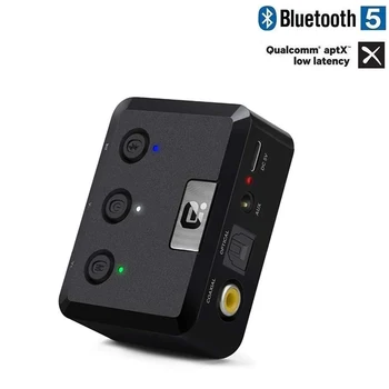 Bluetooth 5.0 Aptx Baja Latencia de Audio Estéreo Receptor Inalámbrico Coaxial SPDIF Óptico a RCA Aux de 3,5 mm Adaptador de Música Para el Hogar Altavoz