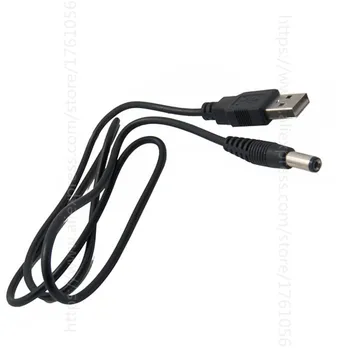 0.8 M Barril Jack del Adaptador de USB a 5.5 mm, 5V USB + JACK de CC Cable de alimentación(5.5x2.1mm) 2pcs/lot