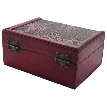 4X Caja de Tesoro del cofre del Tesoro De la Caja de Regalo,Tarjetas de Colección,Regalos Y Decoración para el Hogar