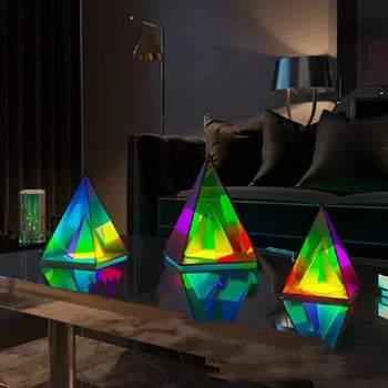Cubo mágico 3D Luz de la Noche Cubo 3D Cuadro de Color de Luz de la Noche RGB Creativa Lámpara de Mesa para la Sala de estar Dormitorio Salón Dormitorio