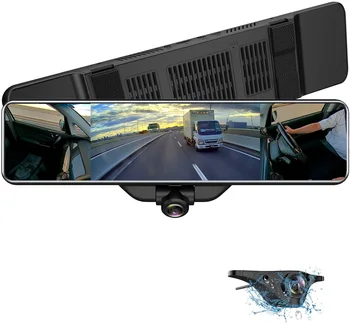 V360S Dash Cam Cámara de Vehículo de Conducción Grabadora de Vídeo DVR del Coche de 11.88 pulgadas Full HD 2K 1920P Videocámara de Visión Nocturna Monitor de Aparcamiento