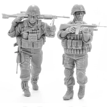 Escala 1/35 Sin pintar de la Resina de la Figura de los soldados de EE.UU. 2 figuras