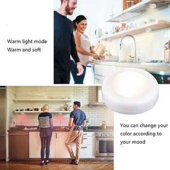 16 Colores LED Inalámbrico Armario de luz con Control Remoto LED luz de la Noche utilizado en el dormitorio y cuarto de baño