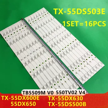 NUEVA 5SET=80PCS de la Retroiluminación LED de la Tira Para TX-55DX600E TX-55DX600 TX-55DX600B 55DX650 TX-55DX650B TX-55DX630 55AX630B TX-55DS500B