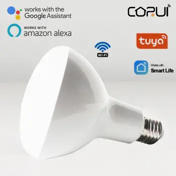 CORUI Tuya Smart WiFi+Bluetooth-compatible RGBCW Bombilla de Luz LED de 10W Lámpara de la Vida Inteligente de Control Remoto de Apoyo Alexa principal de Google