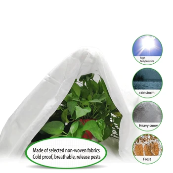 2.5x7.5m/3x9m/3x15m Cubierta Vegetal, la Protección contra la Congelación Reutilizables Rectángulo de Protección contra las Heladas de la Planta de Manta para el Frío de Protección