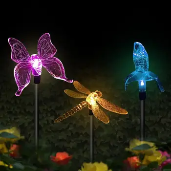 Decorativos Césped de la Luz Solar de Plástico de Forma Animal LED al aire libre de la Lámpara de la Estaca de la Pila Delicado Extraíble del Césped de la Lámpara de la Yarda de la Decoración