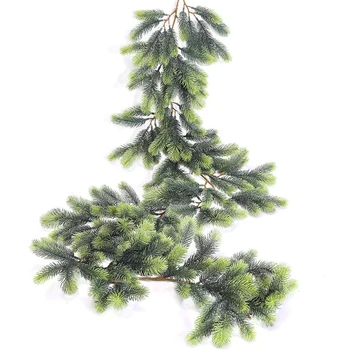 1.8 M Artificial de Navidad Guirnalda de Pino Ciprés Verde Guirnalda Plantas de Temporada para las Vacaciones de Navidad de Invierno al aire libre de la Decoración