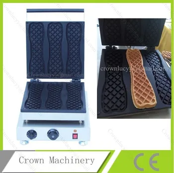 Nuevo Diseño de la Forma eléctricos de acero Inoxidable Waffle maker máquina; waffle pan