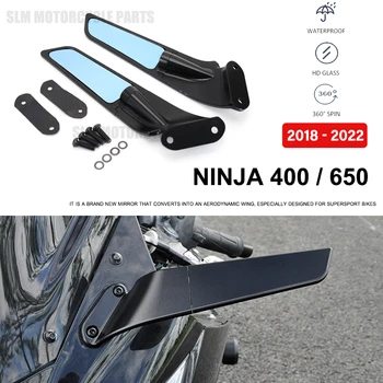 2018 2019 2020 2021 2022 Para Kawasaki Ninja NINJA 650 400 Motocicleta Retrovisores Viento Ala Ajustable Giratorio Espejos Laterales