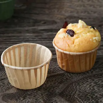 50Pcs Cupcake Tazas de Papel de Color Sólido de la Forma Redonda moldes de papel Impermeable a la Grasa a prueba de Anti-stick Pastel Titular de artículos de Cocina