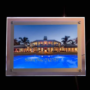 De una sola Cara Agente de bienes Raíces Interior Montado en la Pared de Acrílico del Marco, con iluminación LED de la pantalla de la caja de luz de 20