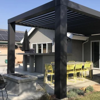 El pabellón personalizado eléctrico de la aleación de aluminio del obturador pabellón al aire libre villa jardín, balcón car cobertizo