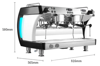 Semi-Automática de Café Espresso maker Máquina Para el Uso del Negocio de doble cabeza italiano Presión de Máquina de Café Espresso