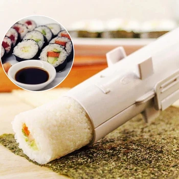 Rápido Sushi Maker Rodillo de Molde de Arroz de Verduras Carne de Rodadura de los Gadgets de BRICOLAJE Sushi Dispositivo de Máquina de Fabricación de menaje de Cocina
