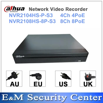 Original Dahua NVR2104HS-P-S3 NVR2108HS-8P-S3 De 4 Y 8 Canales Compacto de 1U POE NVR Grabador de Vídeo en Red