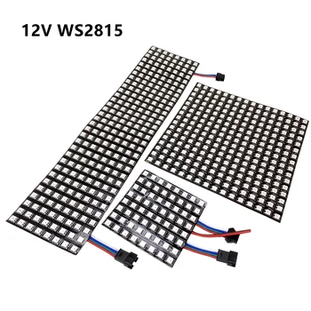 WS2815 RGB Individuales Direccionable Programable Digital Flexible del Panel del Led de Luz de Tira de 8x8 16x16 8x32 DC12V Módulo de la Matriz de la Pantalla
