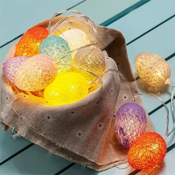 Nueva Pascua LED Cadena de Luz Coloridos Huevos de Hadas de la Lámpara Fiesta Dormitorio Decoración