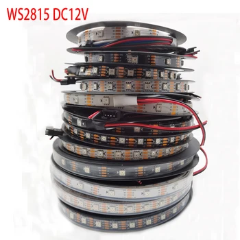 WS2815 DC12V WS2812B WS2813 LED Luz de Tira del RGB Individualmente Direccionables Luces LED Dual de la Señal de 1m 5m 30 60 144 LEDs IP30 65 67