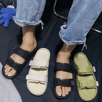 Clásico de Zapatillas de los Hombres de Gran Tamaño de Color Sólido de Luz Sandalias Cómodo Suave de las Mujeres Zapatos para Caminar Zapatillas de Casa Hombre