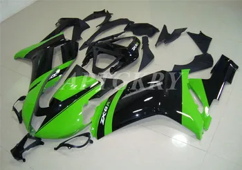 Nuevo molde Plástico ABS Carenado Moto kit de Ajuste Para Kawasaki Ninja ZX6R 636 ZX-6R 2007 2008 07 08 Carrocería Conjunto Negro Verde