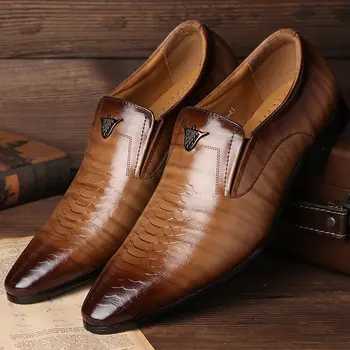 Los Zapatos de los hombres Retro Zapatos de Vestir comercial de Alta Calidad de la PU de Cuero con cordones de Calzado Zapatos Formales para la Fiesta de Boda de tamaño Grande 38-48 2023