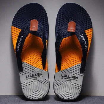 Hombres Zapatillas de Espesor Inferior de la Plataforma de Diapositivas Antideslizante en la Tendencia de los Zapatos de diseño De 2023 Verano de Baño Nuevo Mula Zapatos Chanclas Sandalias de los Hombres