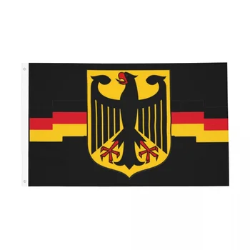 Alemán Águila En el Escudo de la Bandera Duradera Piscina al aire libre de la Bandera de Alemania Bandera de la Cinta 2 Ojales para Colgar Decoración 90x150cm