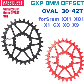 GXP Bicicleta Plato Oval 30/32/34/36/38/40/42T 0 mm Desplazamiento de MTB Bicicleta de Montaña Plato ForSram NX XX1 XO X9 Sola Bandeja de Disco
