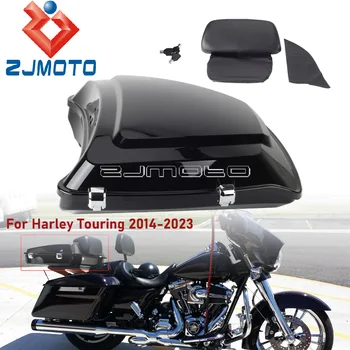 Motocicleta Pack de Afeitar Tronco W/ Latch Key & Respaldo Para Harley Touring 2014-2023 CVO Road King Electra Street Glide Special