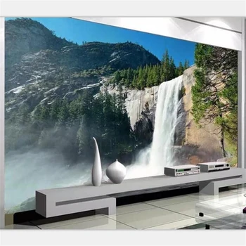beibehang un fondo de pantalla Personalizado grandes de gama alta sala de estar dormitorio papel pintado de murales de agua de la montaña paisaje sofá TV de fondo
