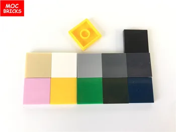 50pcs/lot MOC Ladrillos de colores Lisos modular Tiles 2x2 ajuste con 3068 de BRICOLAJE Educativa la Construcción de Bloques de la Figura de Acción de los Niños regalos