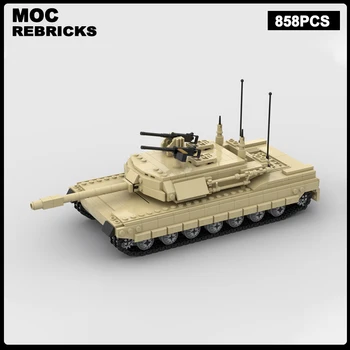 La 2 ª guerra mundial Militar de la Serie M1 Abrams MBT Vehículo oruga MOC Edificio de Ensamblaje de Bloques de Modelo de Tanque Blindado de Ladrillo Juguetes de los Niños Christma