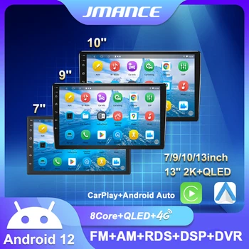 JMANCE 2 Din Android 7 9 10 13 del Coche de la Pulgada Multimedia Reproductor de Vídeo 2DIN Radio Estéreo GPS Para Tesla Estilo Nissan Hyundai Kia Toyota