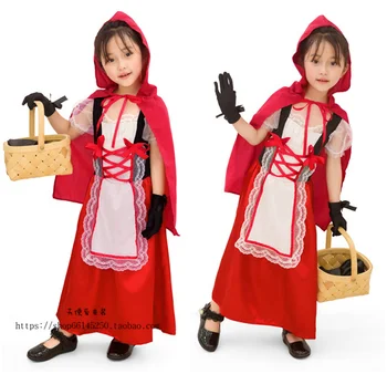 Halloween Kit de niña caperucita Roja blancanieves vestido de COSPLAY de la película independiente del rendimiento de disfraces