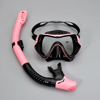 El Buceo Profesional Máscaras De Snorkel Conjunto De Adultos De Silicona Anti-Vaho Gafas De Protección Gafas De Marco Grande Equipamiento De Piscina