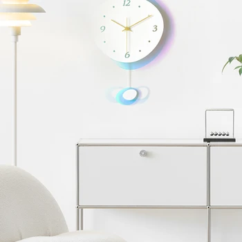 En línea celebrity ins viento Nórdico sala de estar punch-libre del reloj de la decoración de pared relojes de 2023 nuevo reloj de pared